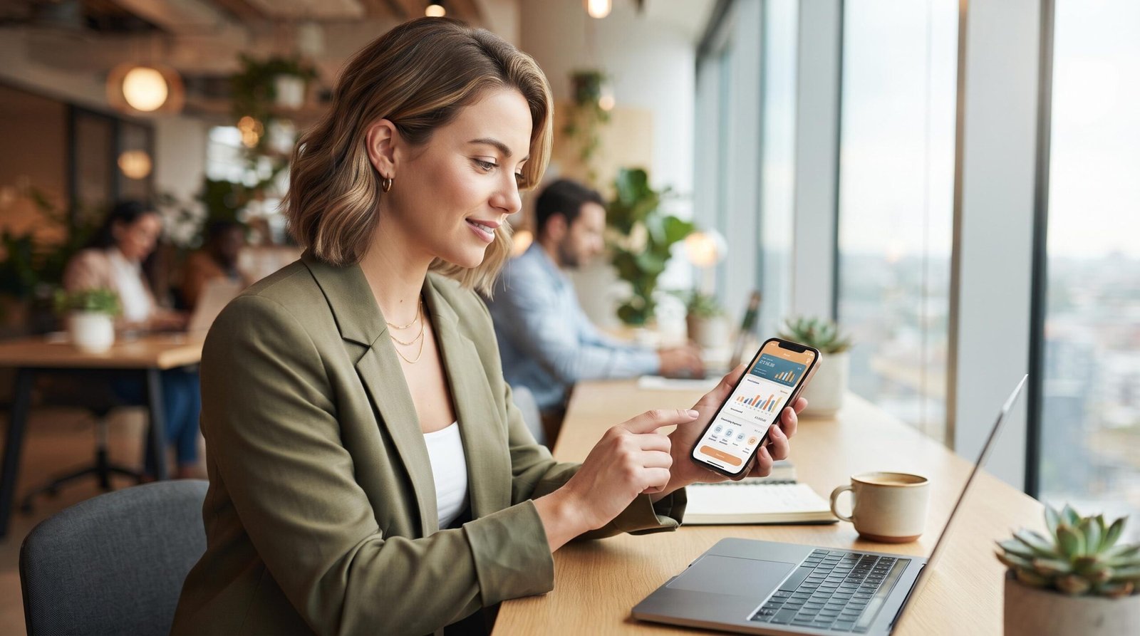 Como configurar depósitos automáticos por percentual do salário na sua conta digital 1 Pessoa configurando transferências automáticas por percentual do salário em um aplicativo de banco no celular